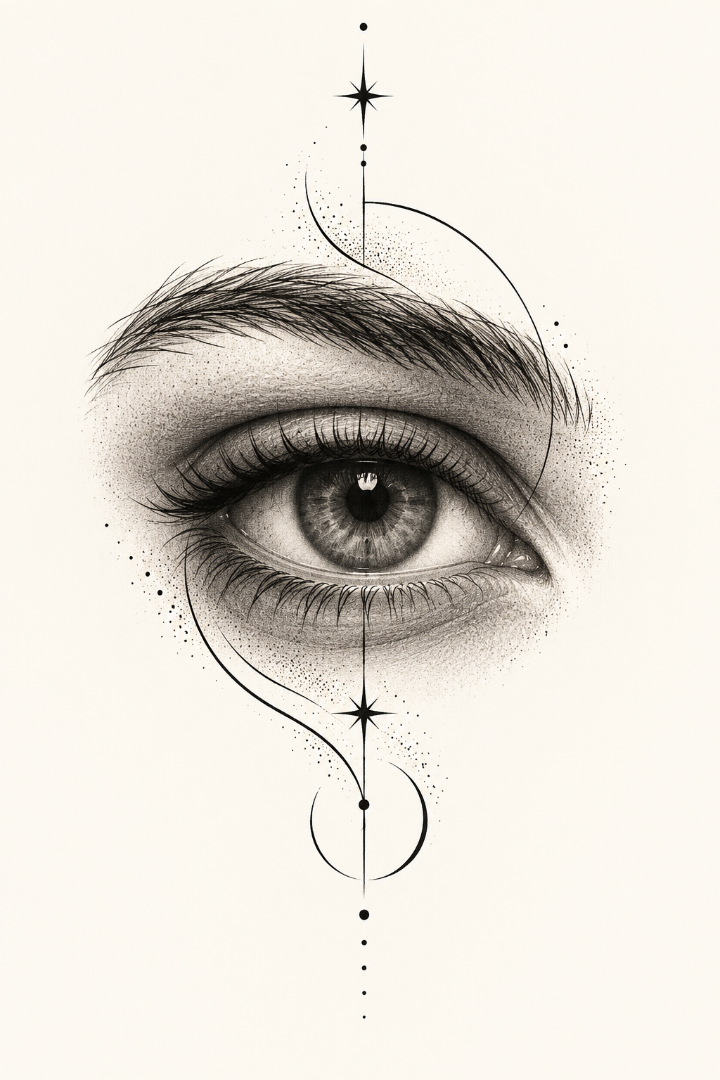 Realistic Eye Detail small realistic tattoo idea