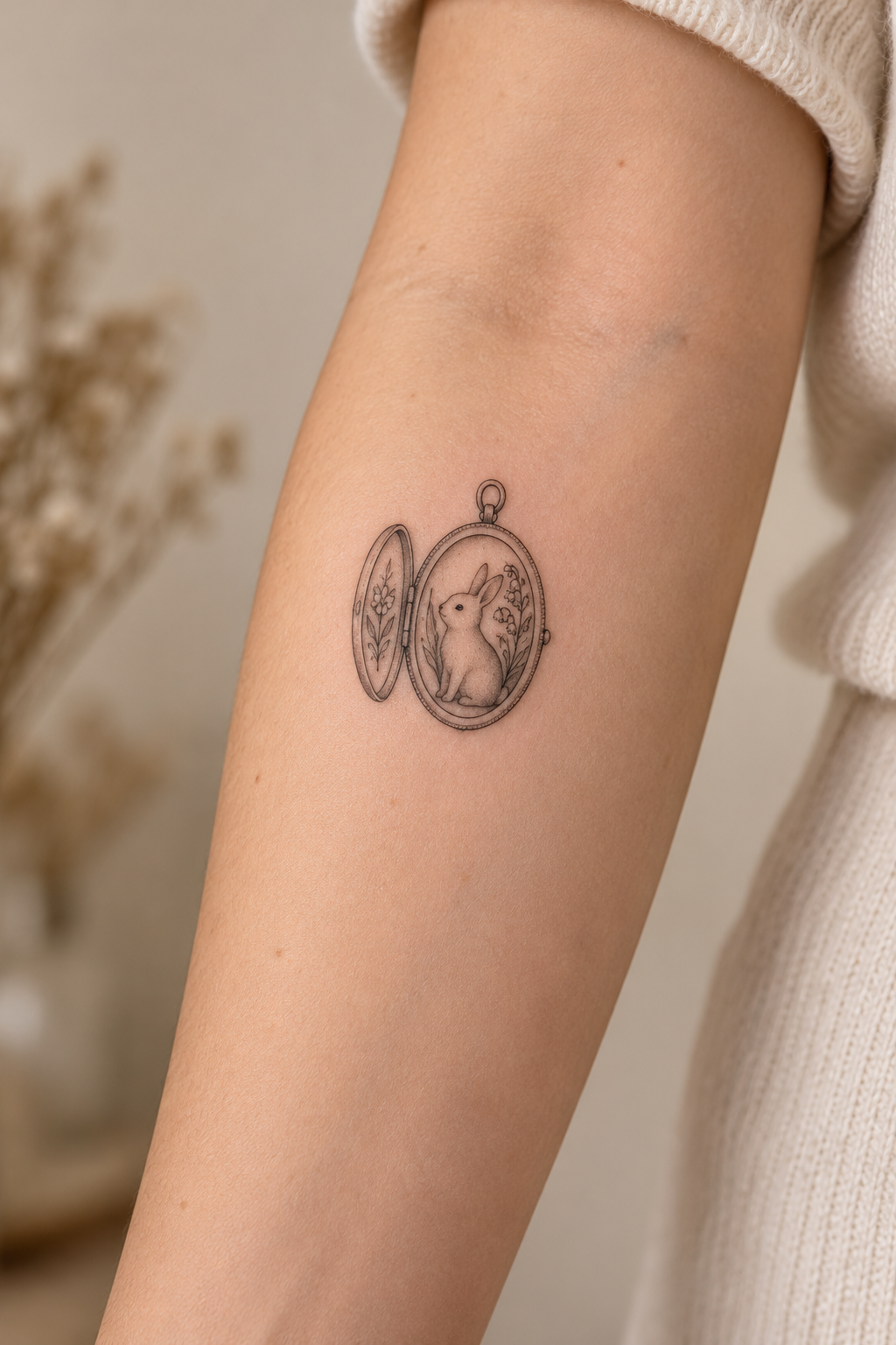 Animal Locket small animal tattoo idea