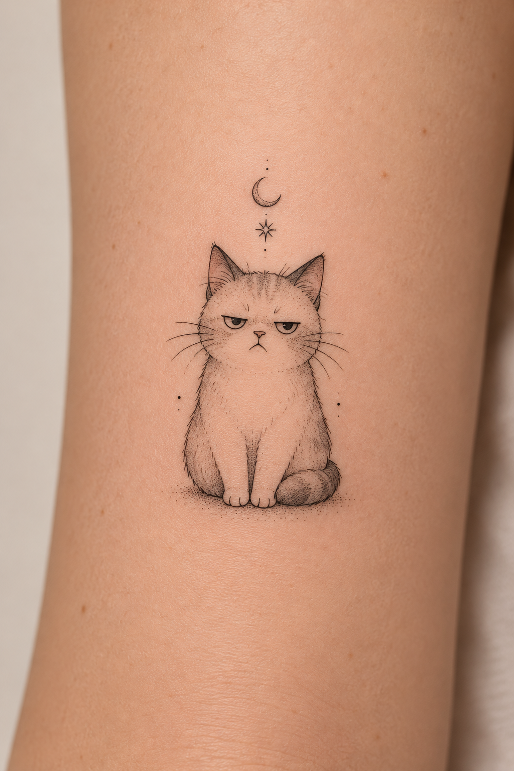 Grumpy Cat small animal tattoo idea