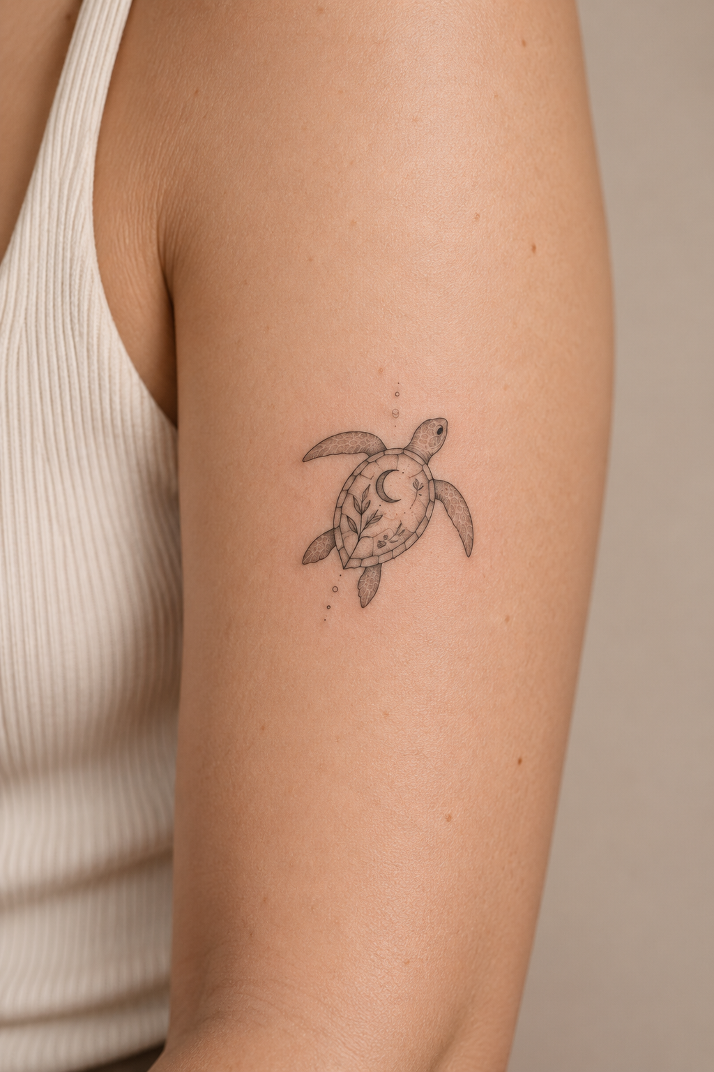 Tiny Turtle small animal tattoo idea