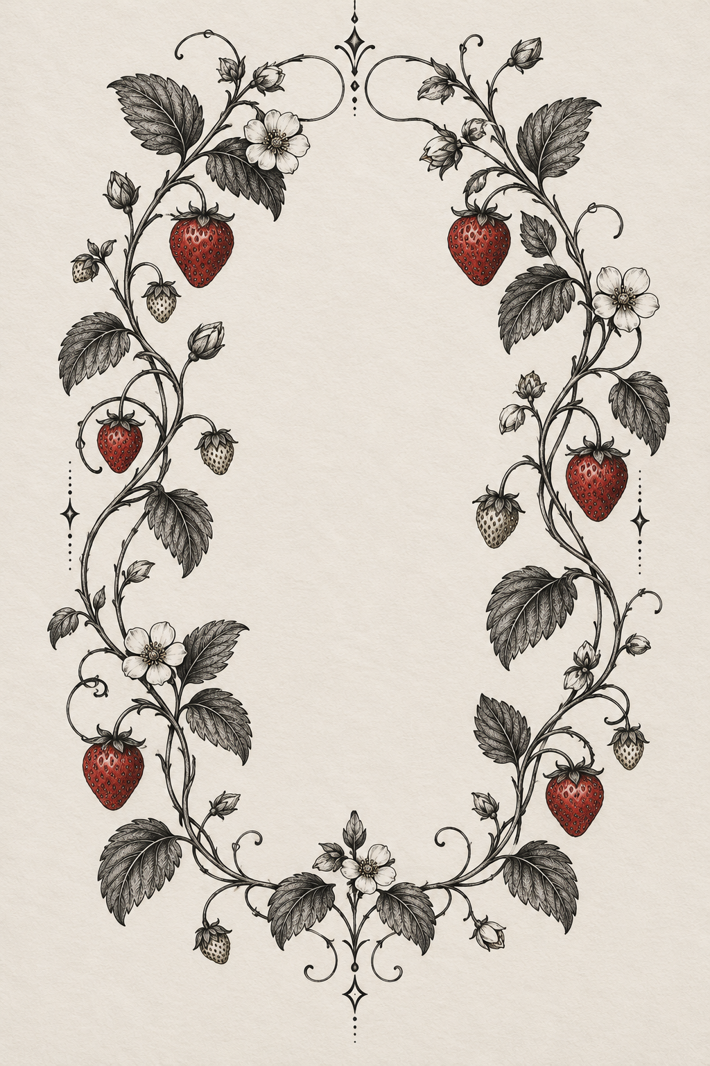 strawberry vine tattoo ideas 16