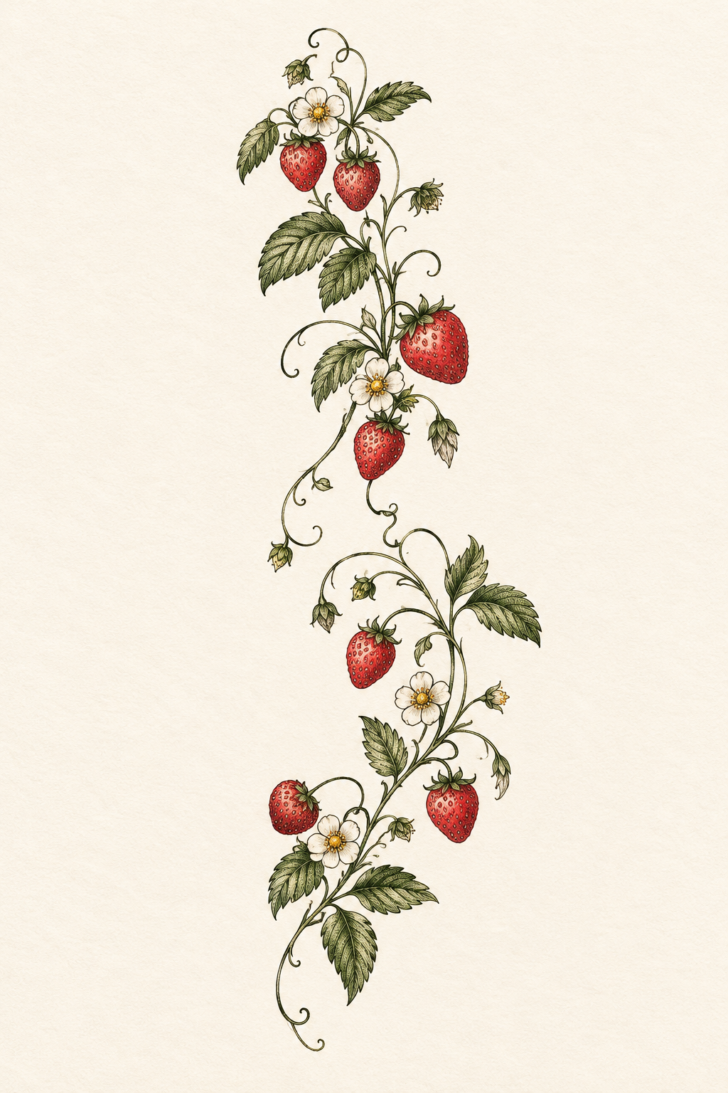 strawberry vine tattoo designs featured illustration