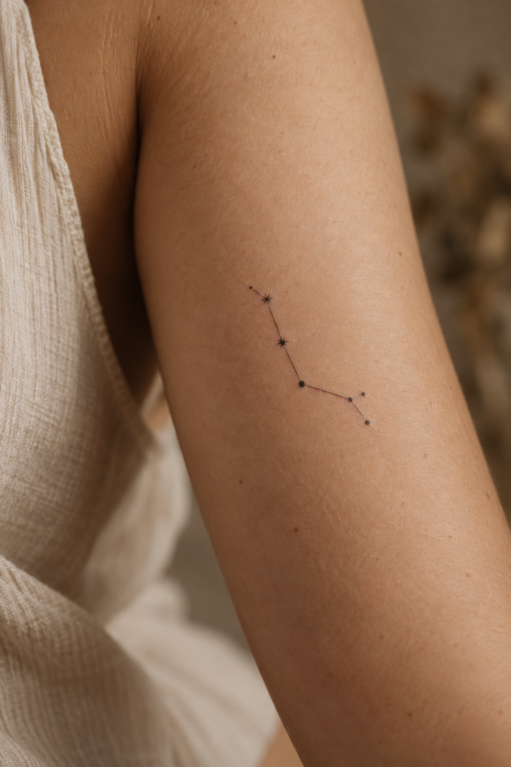 Tiny constellation tiny nature tattoo idea