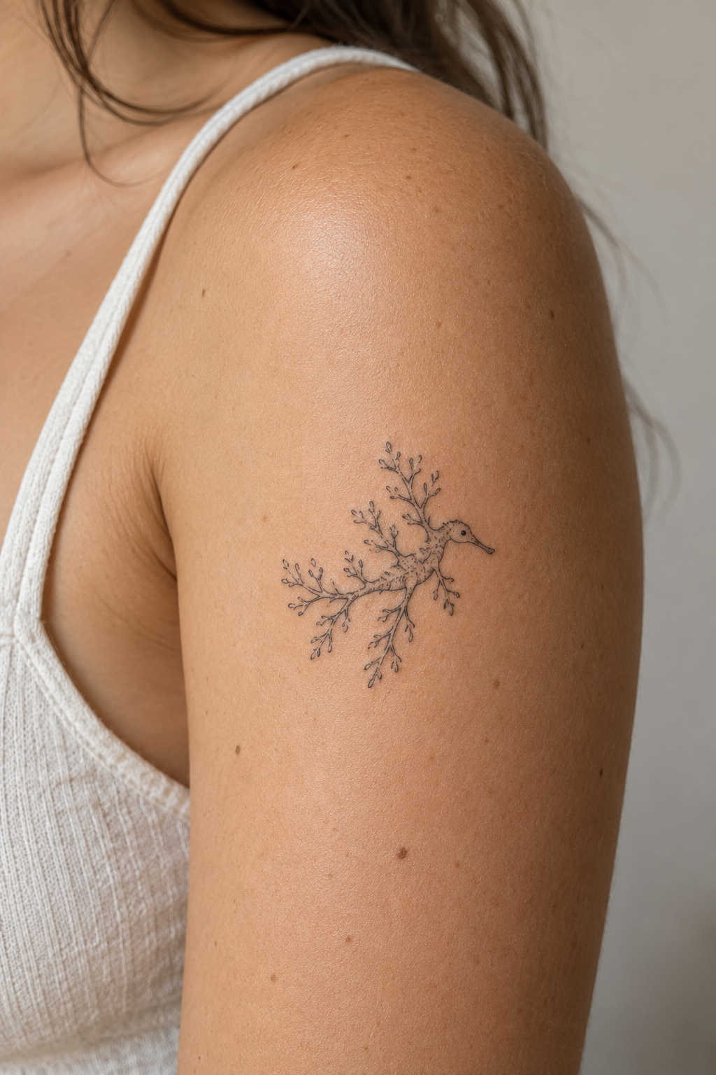 Coral branch tiny sea animal tattoos idea
