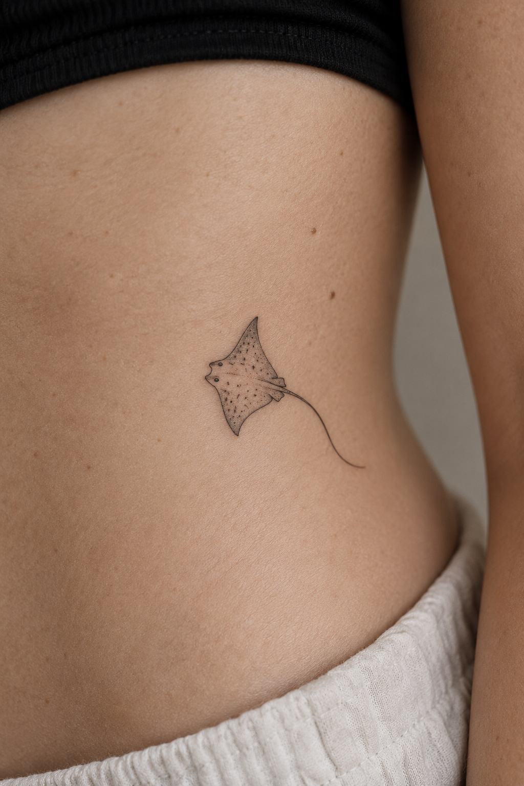 Tiny stingray tiny sea animal tattoos idea