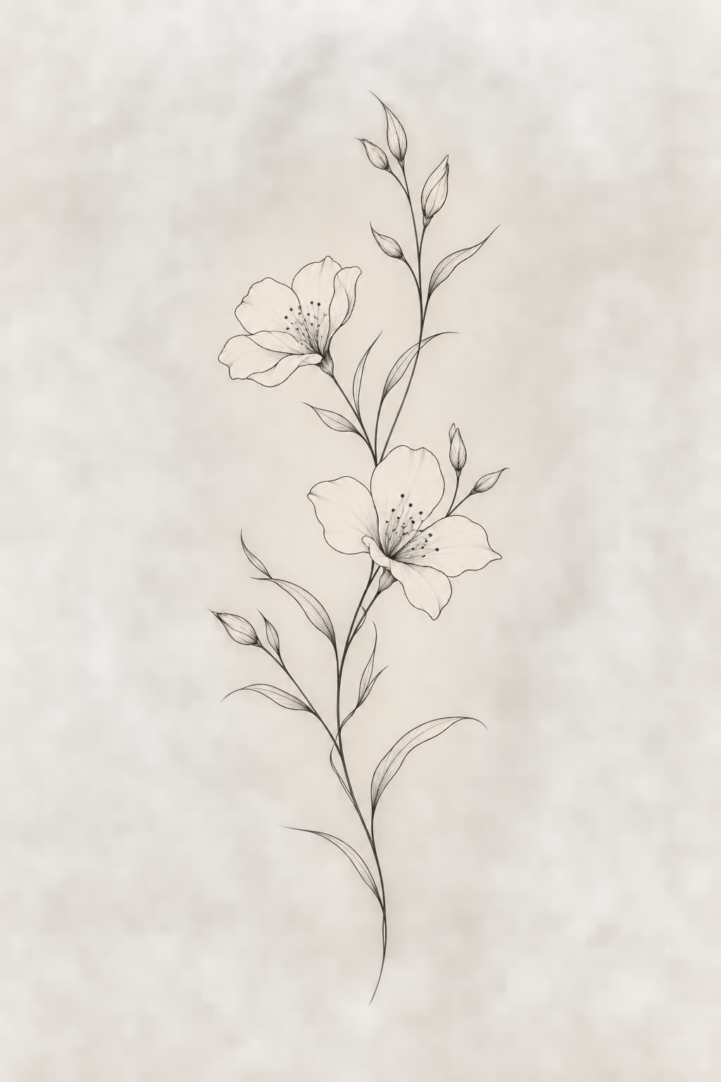 A resting stem collarbone tattoo concept