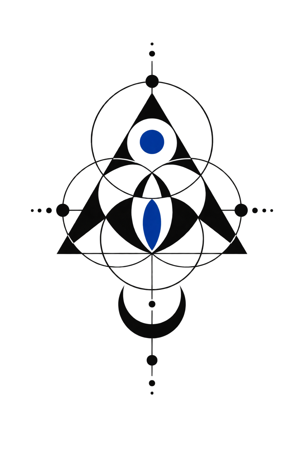 Original compact geometric symbol small tattoo idea