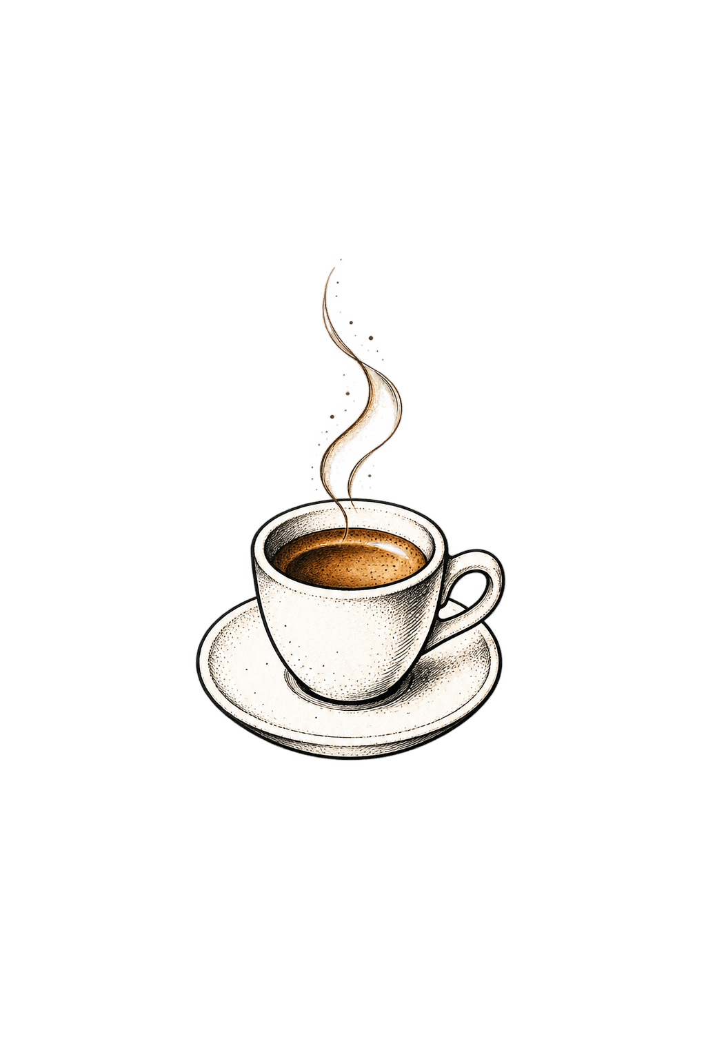 Original tiny coffee cup small tattoo idea