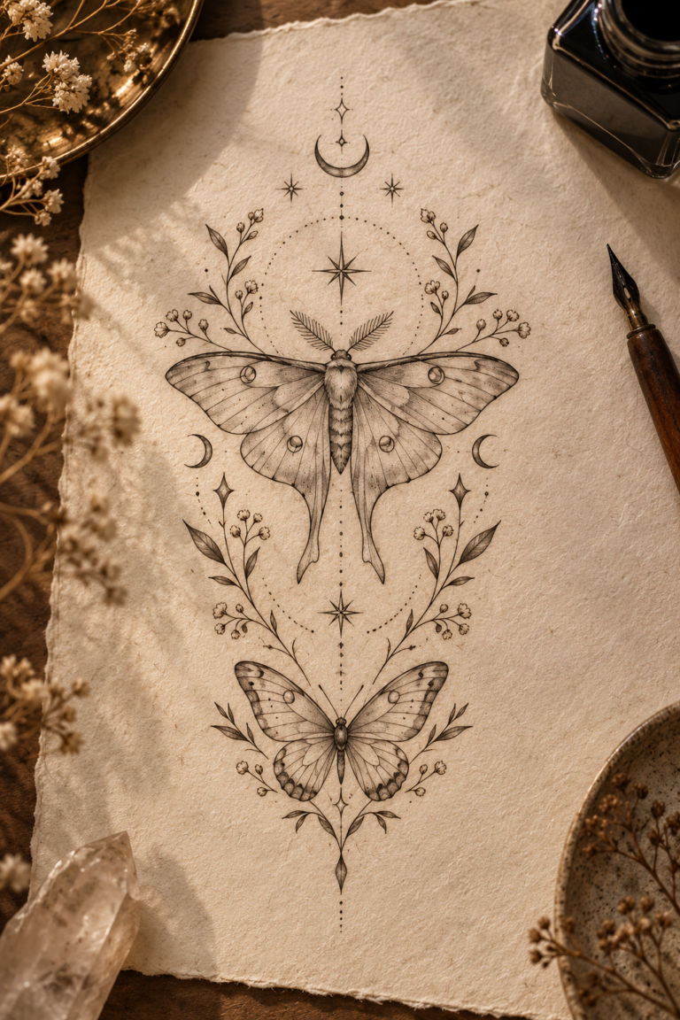 ethereal spiritual animal tattoos for women