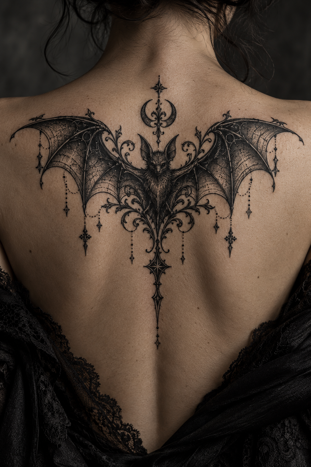 Gothic Bat Tattoo Design gothic tattoo idea