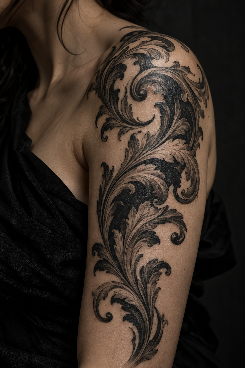Baroque Swirl Ornament gothic tattoo idea