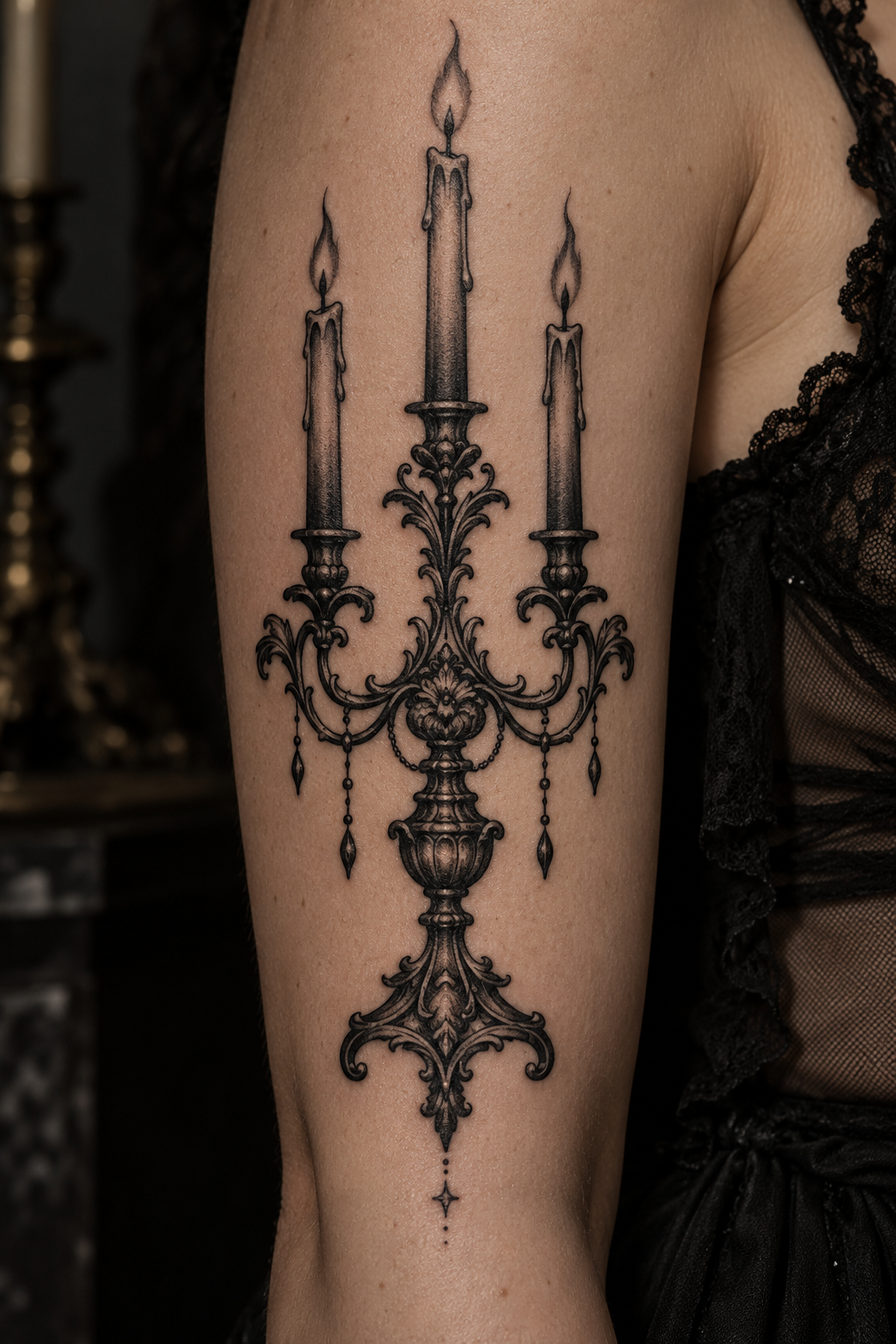 Candelabra Ink Idea gothic tattoo idea