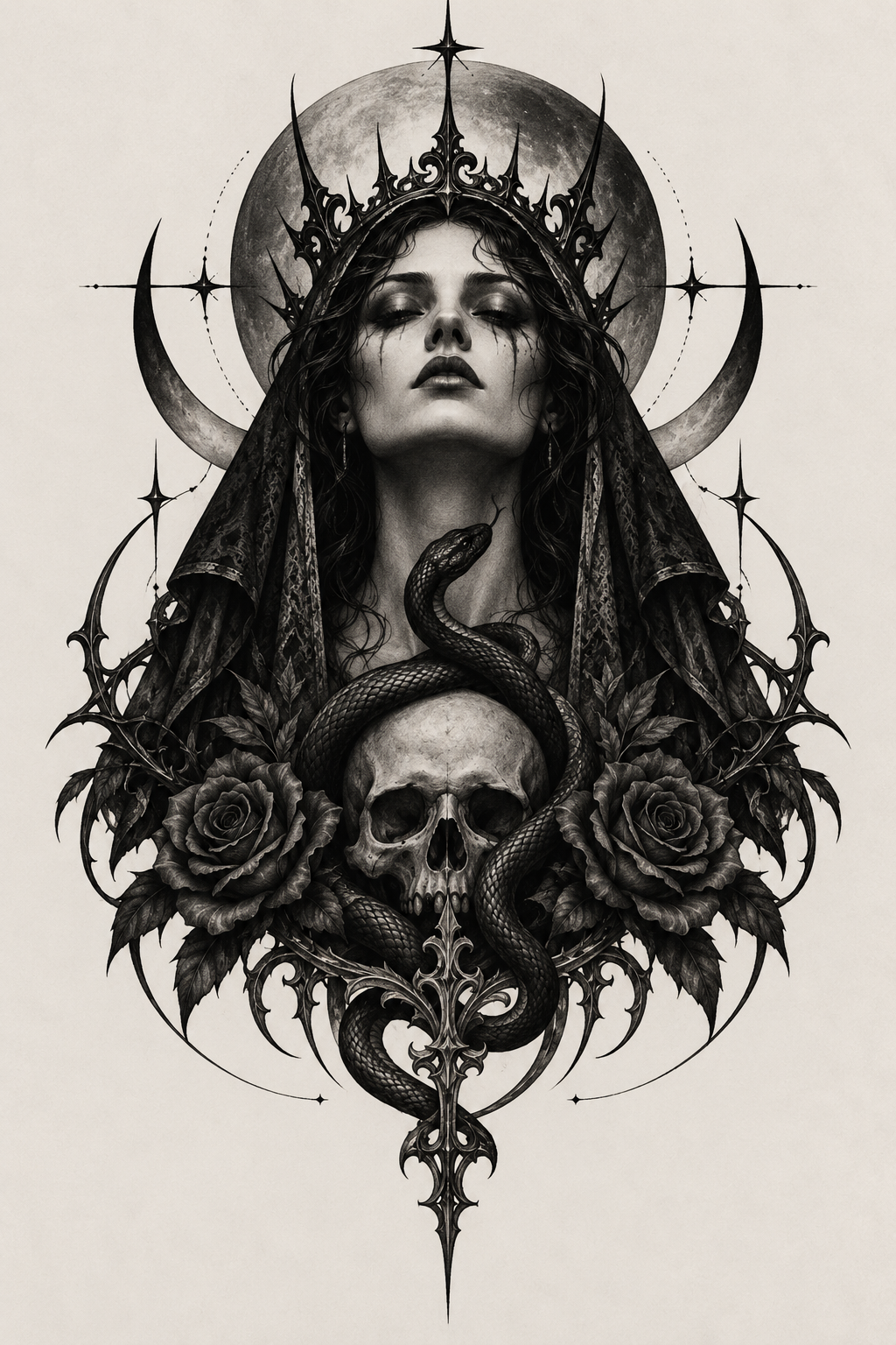 Victorian cemetery gate gothic tattoo idea