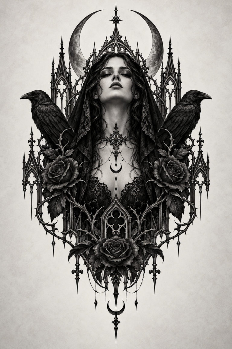 featured gothic tattoo idea
