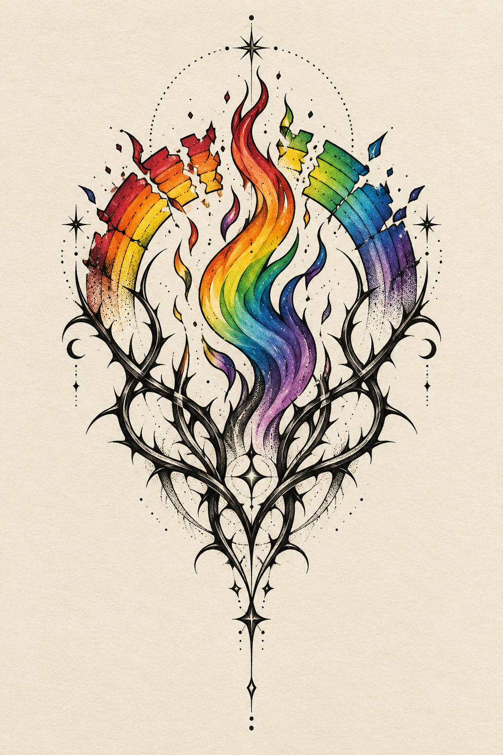 LGBT pride tattoo ideas: Rebel pride tattoo