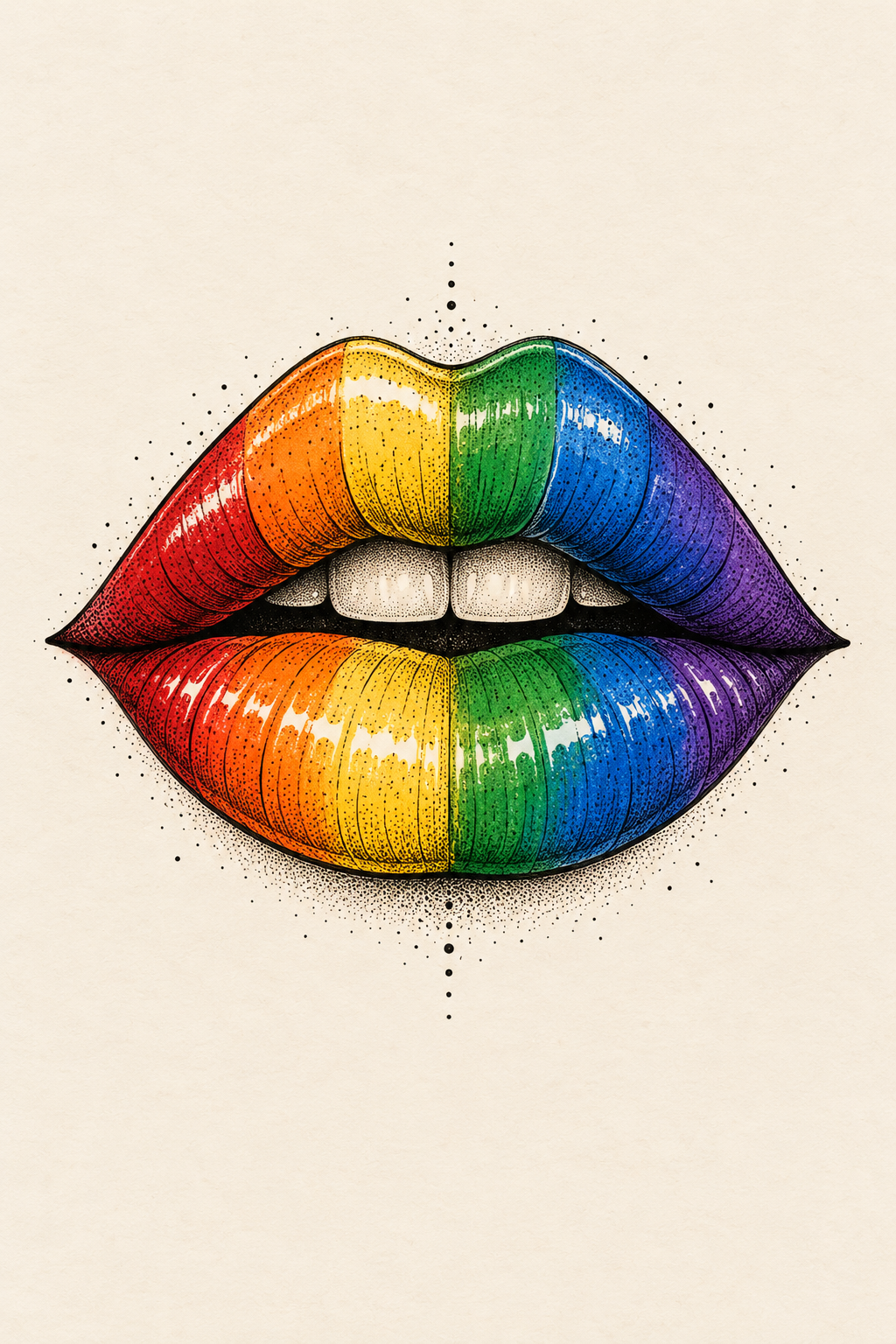 LGBT pride tattoo ideas: LGBT pride lips