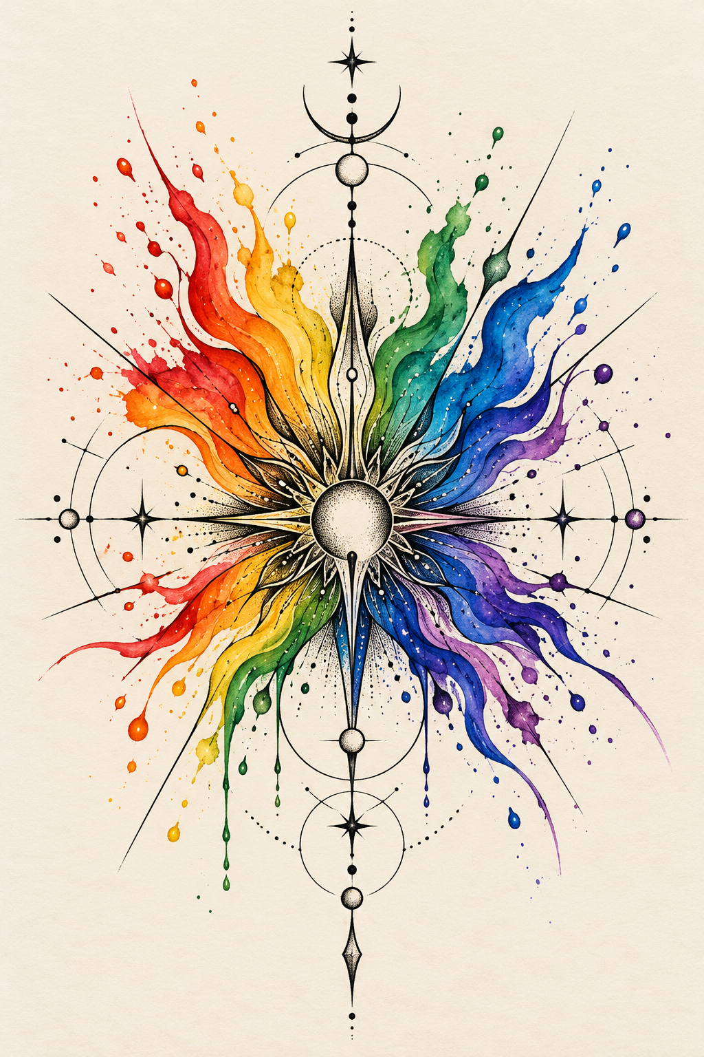 LGBT pride tattoo ideas: Pride blast idea