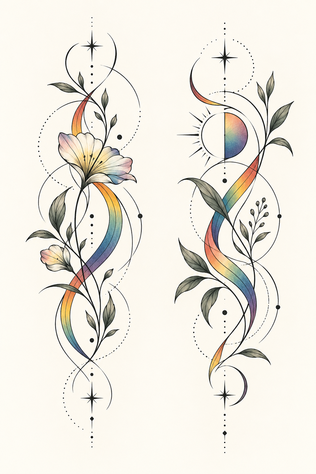 LGBT pride tattoo ideas: Matching LGBT pride ink