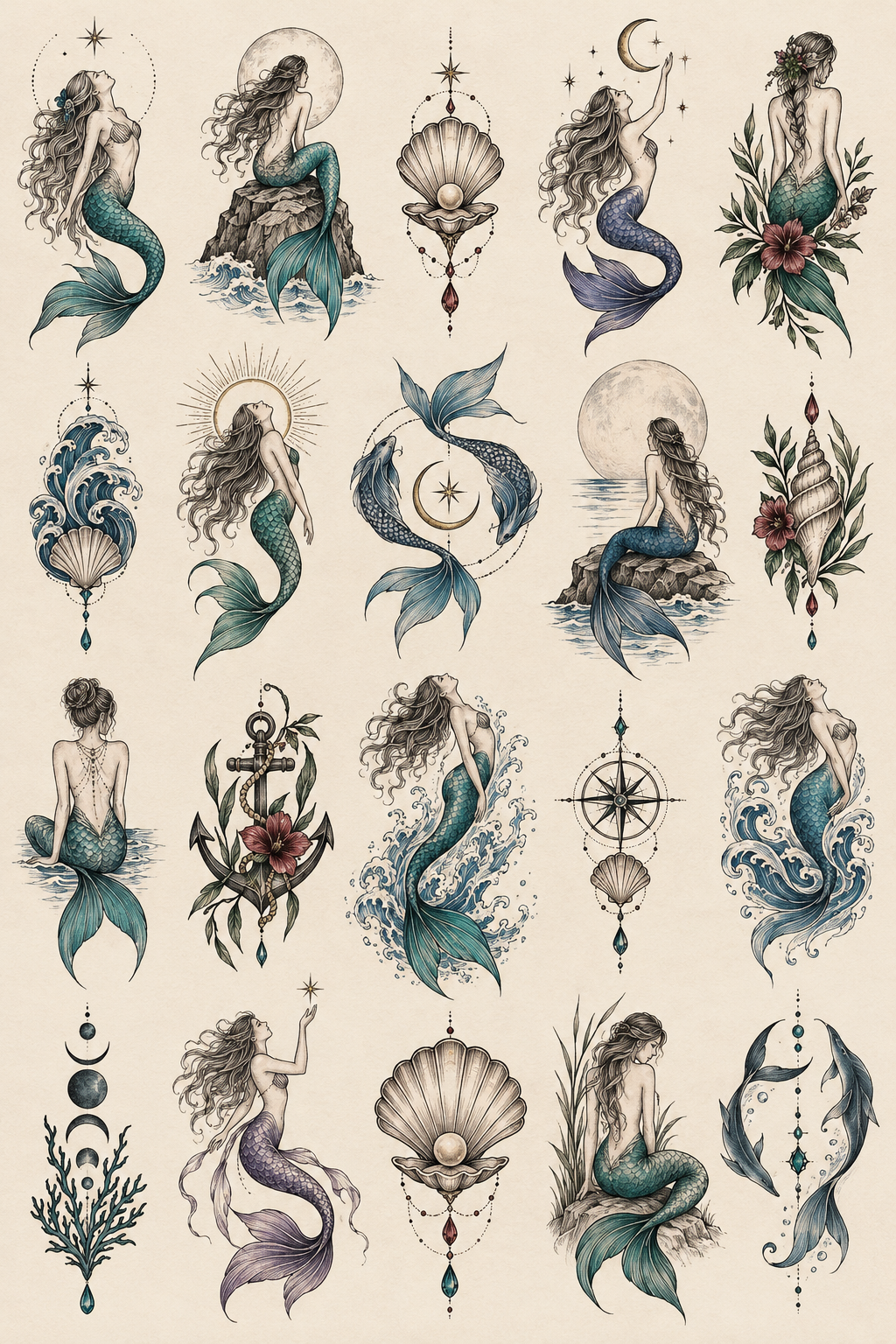 mermaid tattoo ideas for women featured design