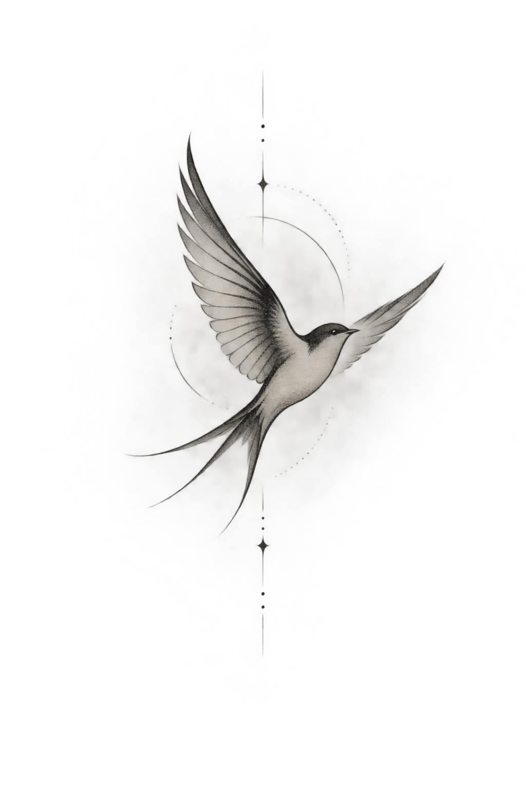 minimalist bird tattoos phoenix spine idea