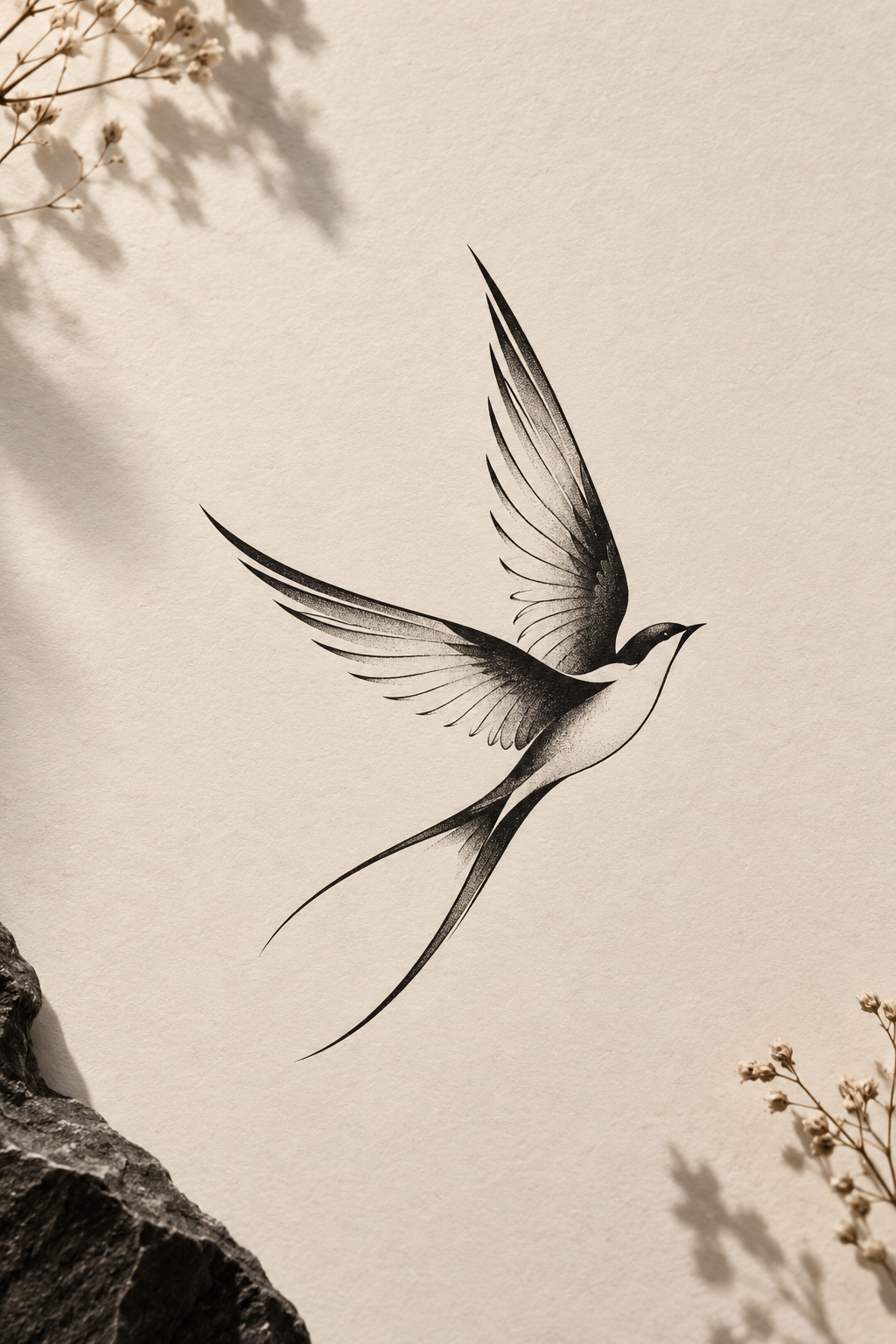 minimalist bird tattoos arrow idea