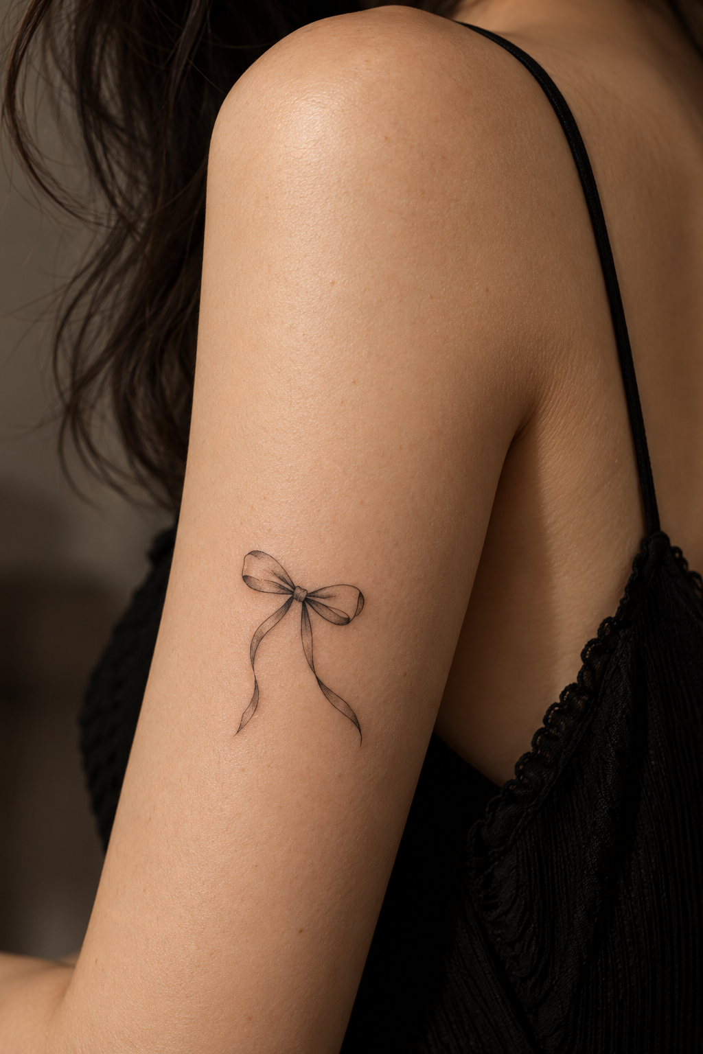 small dainty tattoo ideas: Tiny bow