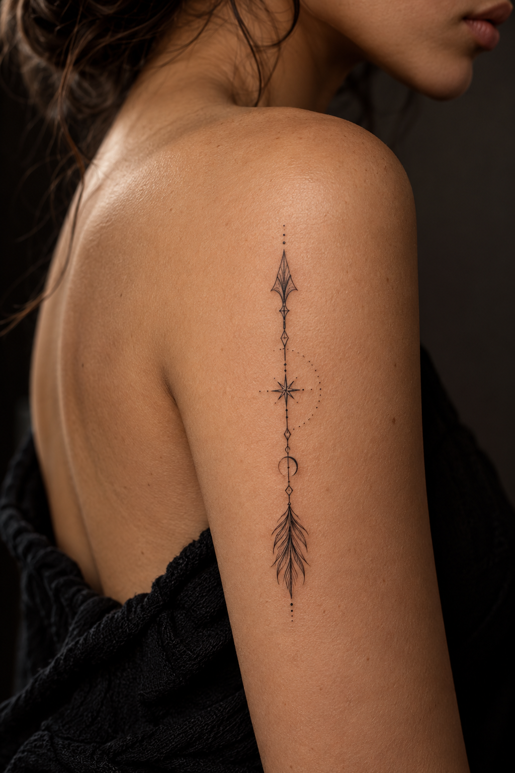 small dainty tattoo ideas: Petite arrow