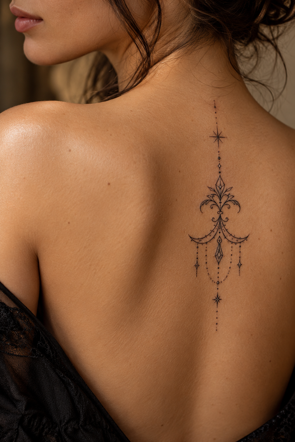 small dainty tattoo ideas: Small initial charm