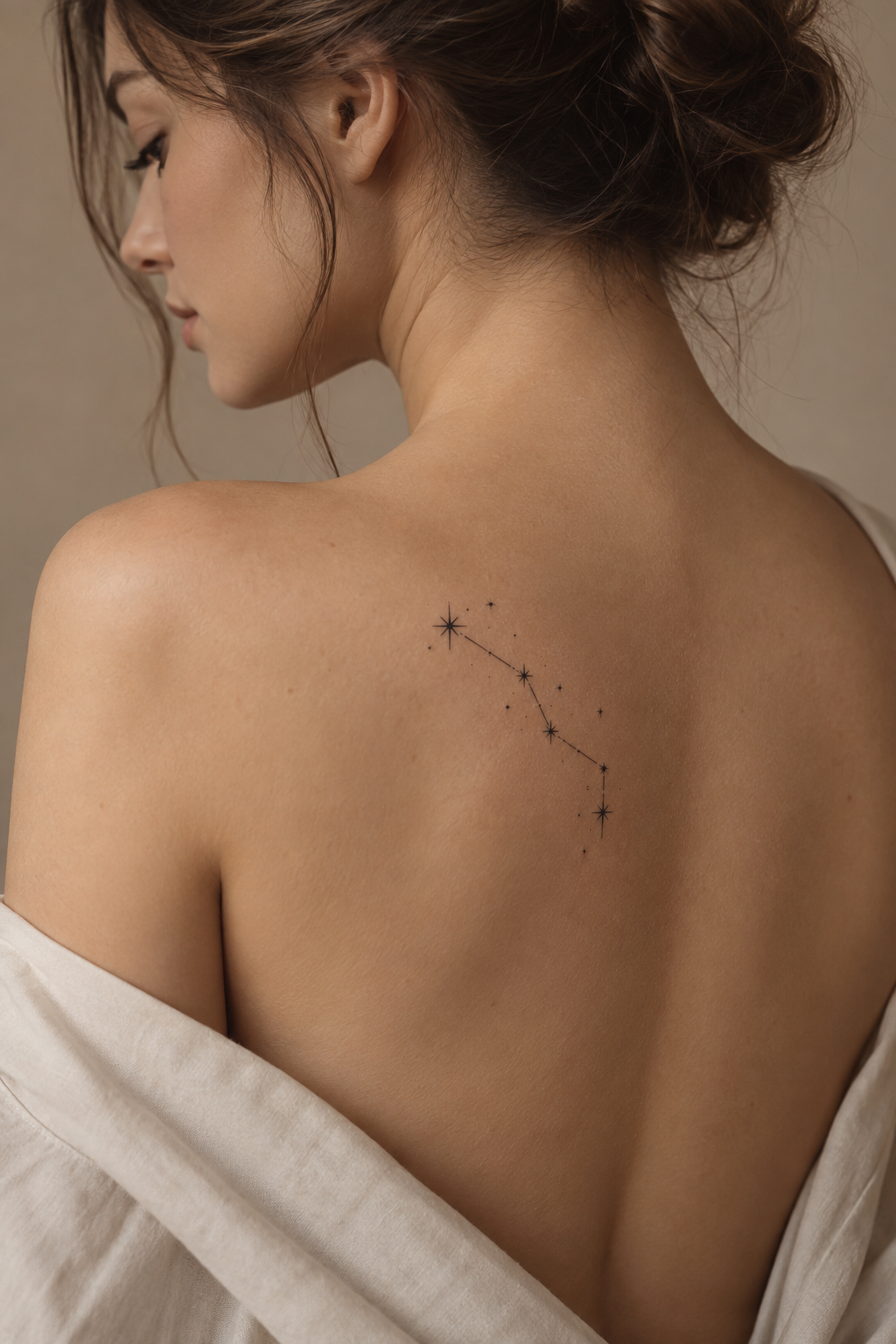 small girly tattoo ideas: star constellation