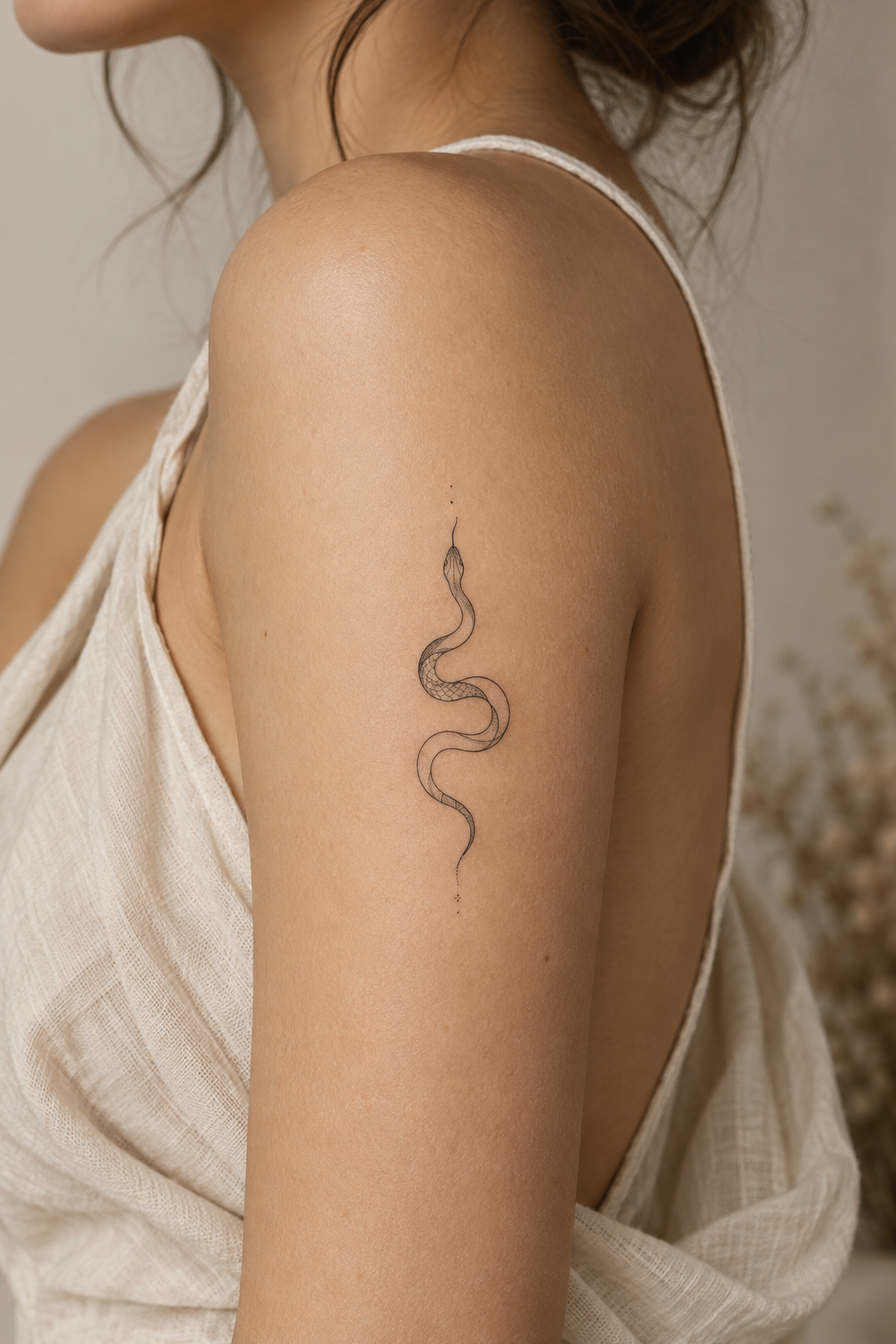 small girly tattoo ideas: petite snake