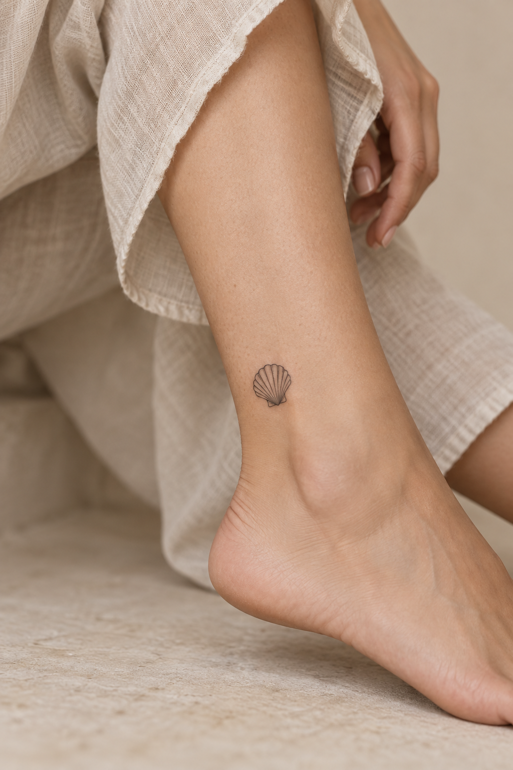 small girly tattoo ideas: small seashell