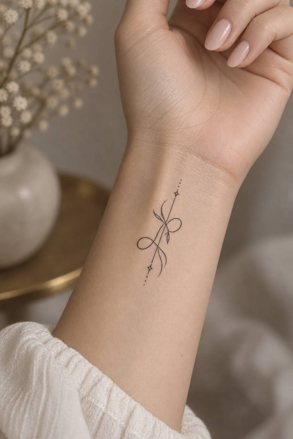 small girly tattoo ideas: personalized initial