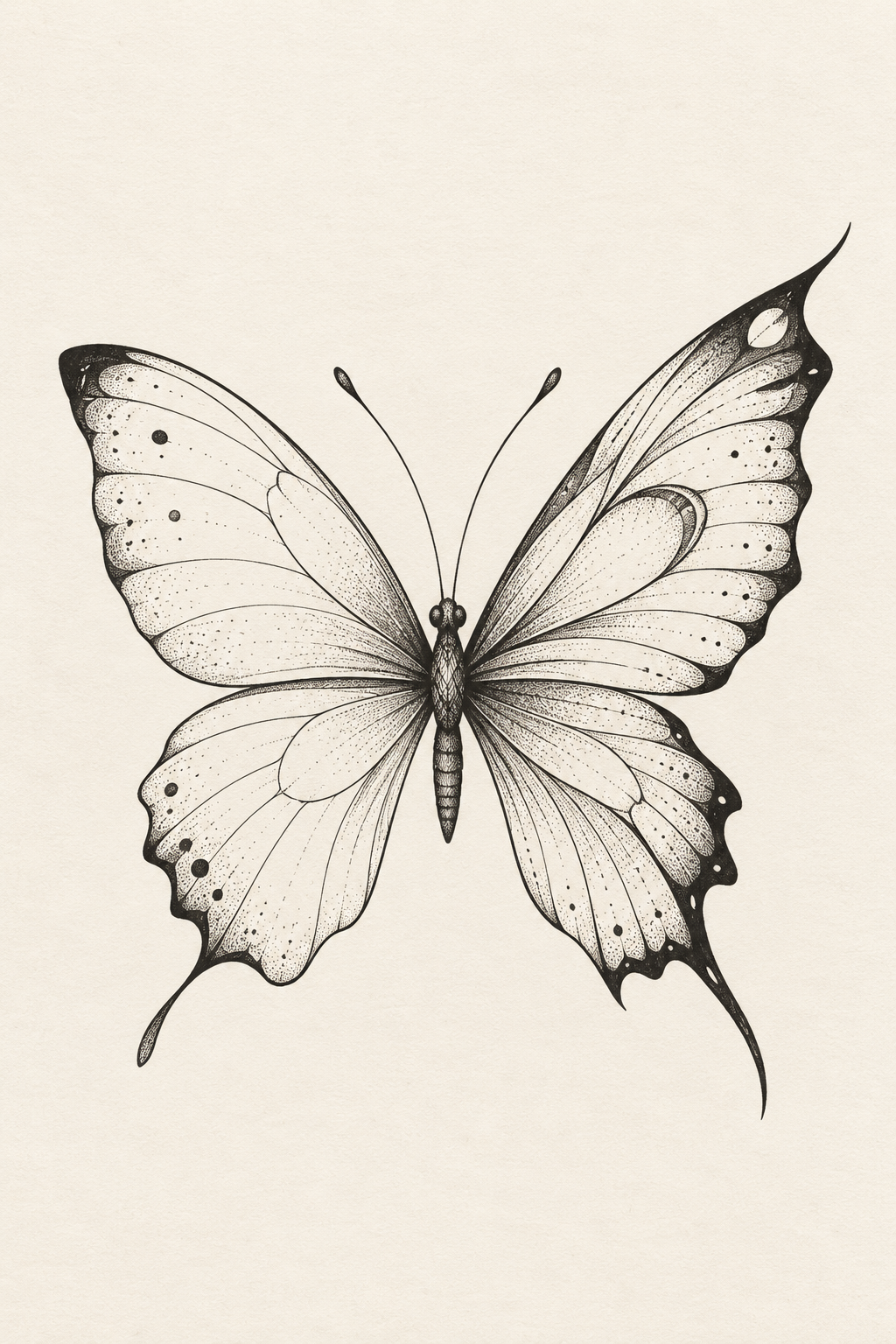 Minimalist Butterfly small girly tattoo idea