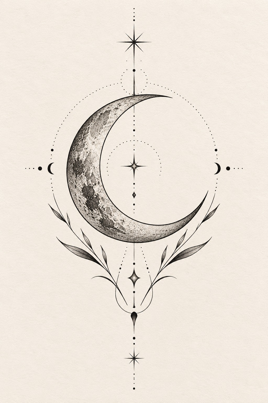 Simple Moon small girly tattoo idea
