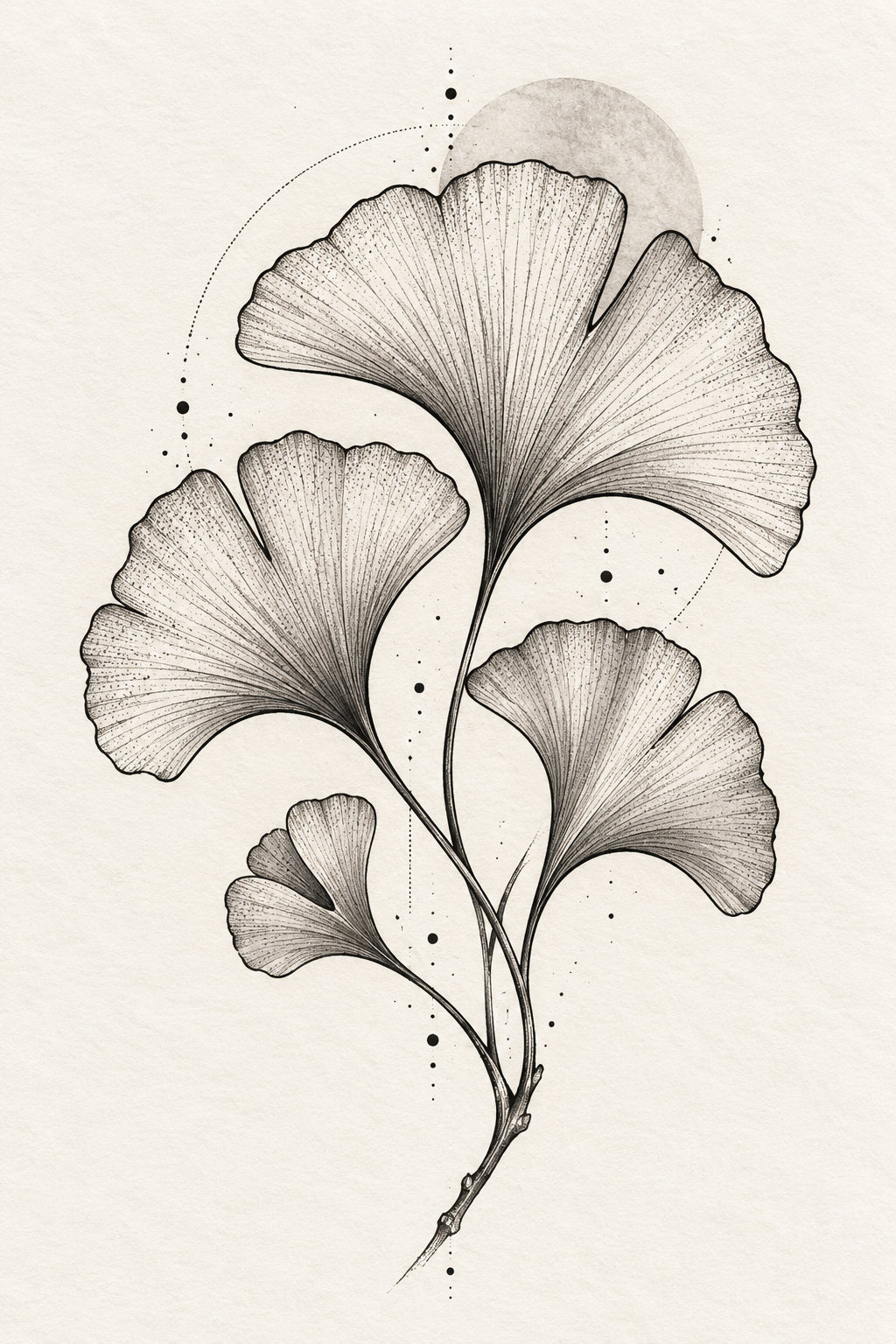 Cute Ginkgo Leaf small girly tattoo idea