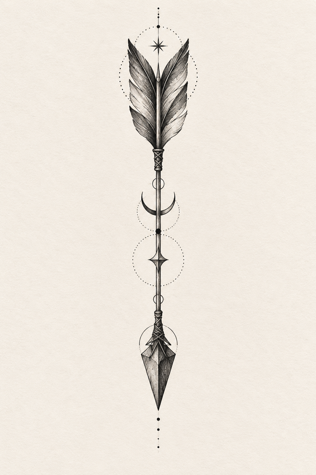 Minimalist Arrow small girly tattoo idea