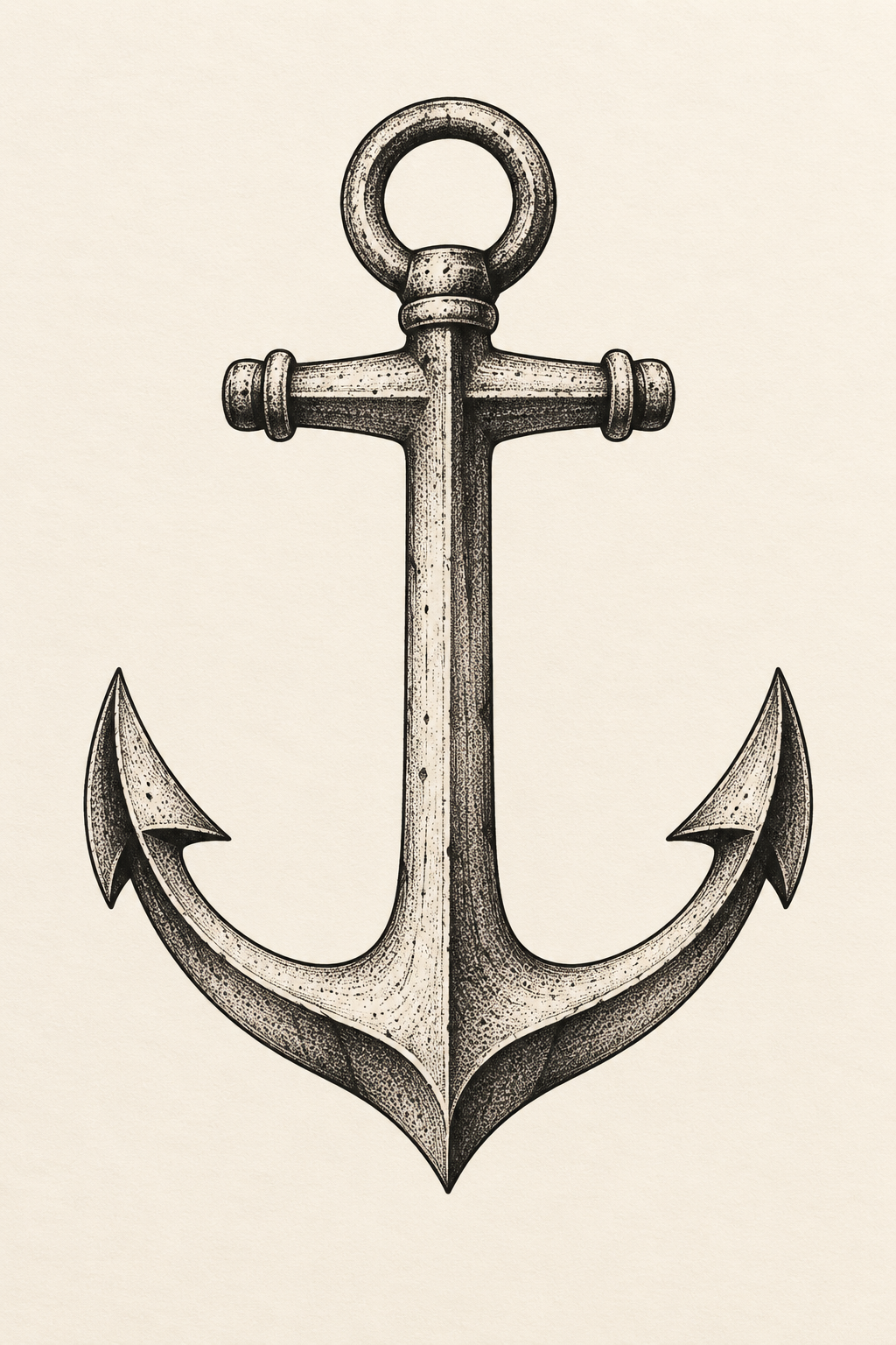 Simple Anchor small girly tattoo idea