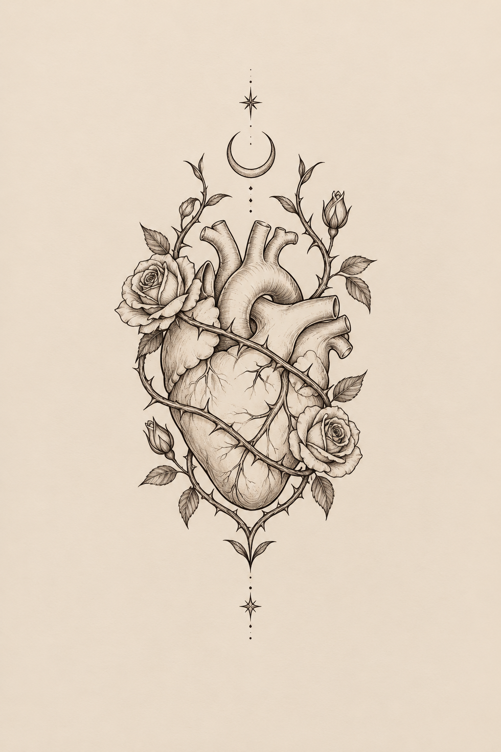 small Greek mythology tattoos: Aphrodite’s Heart