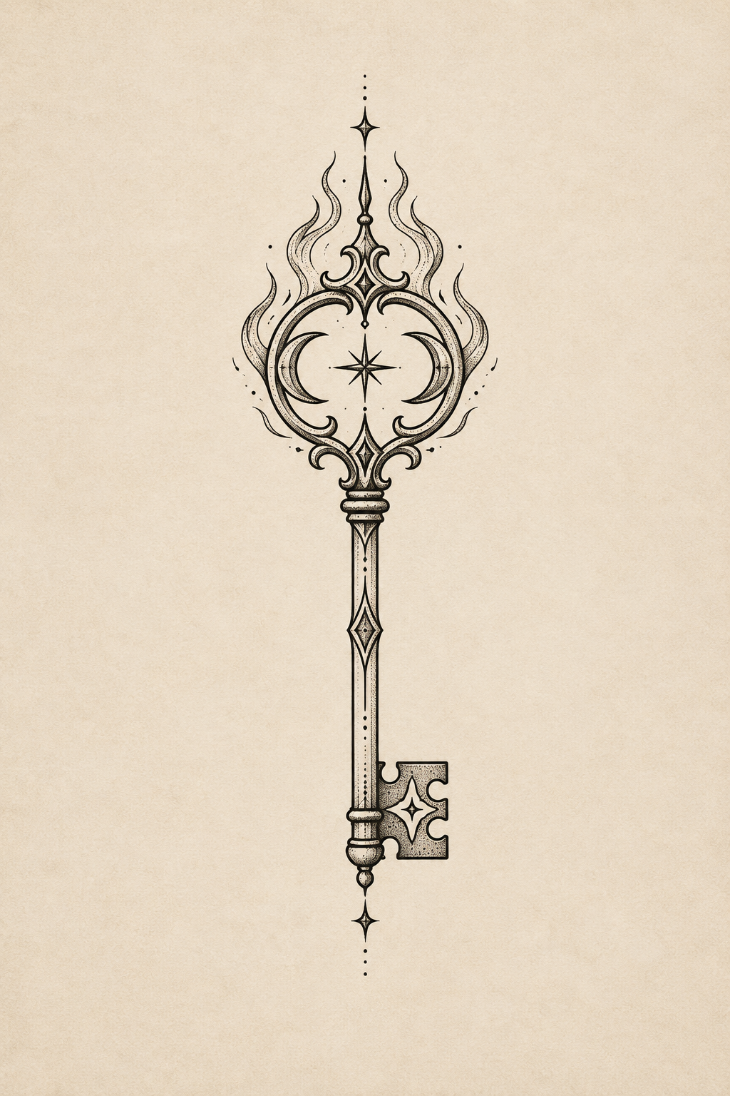 small Greek mythology tattoos: Hades’ Ethereal Key