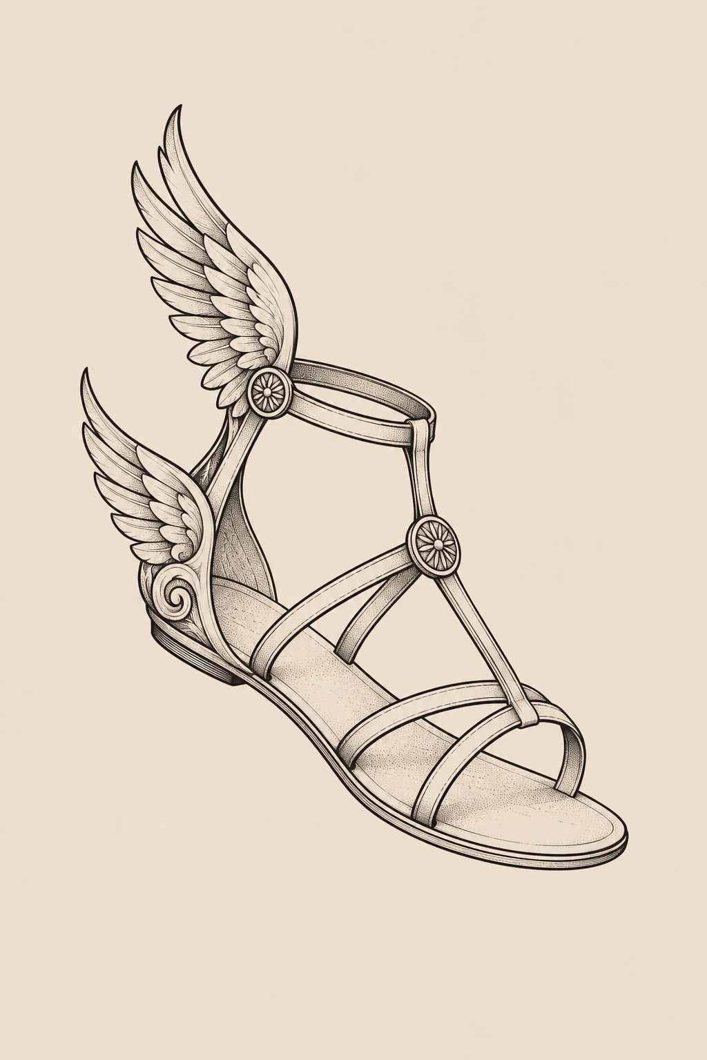 small Greek mythology tattoos: Hermes’ Winged Sandal