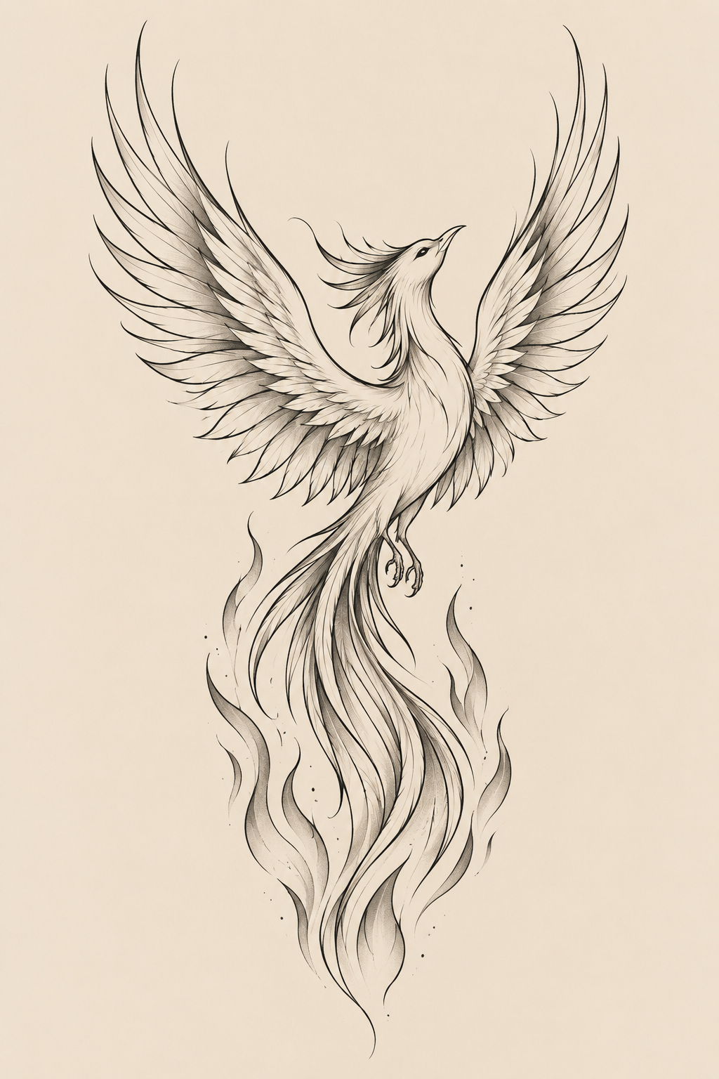 small Greek mythology tattoos: The Phoenix Rising