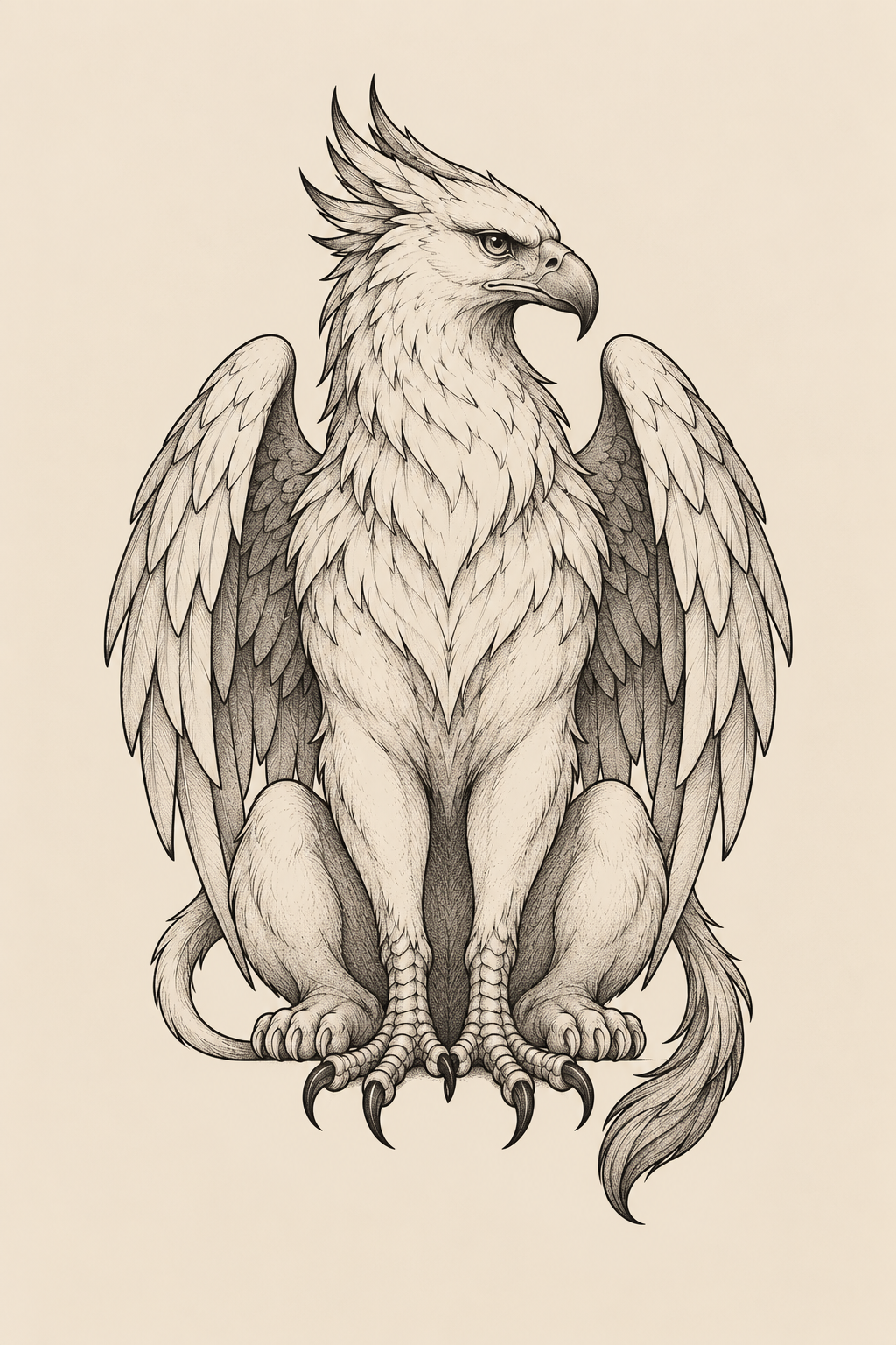 small Greek mythology tattoos: The Griffin