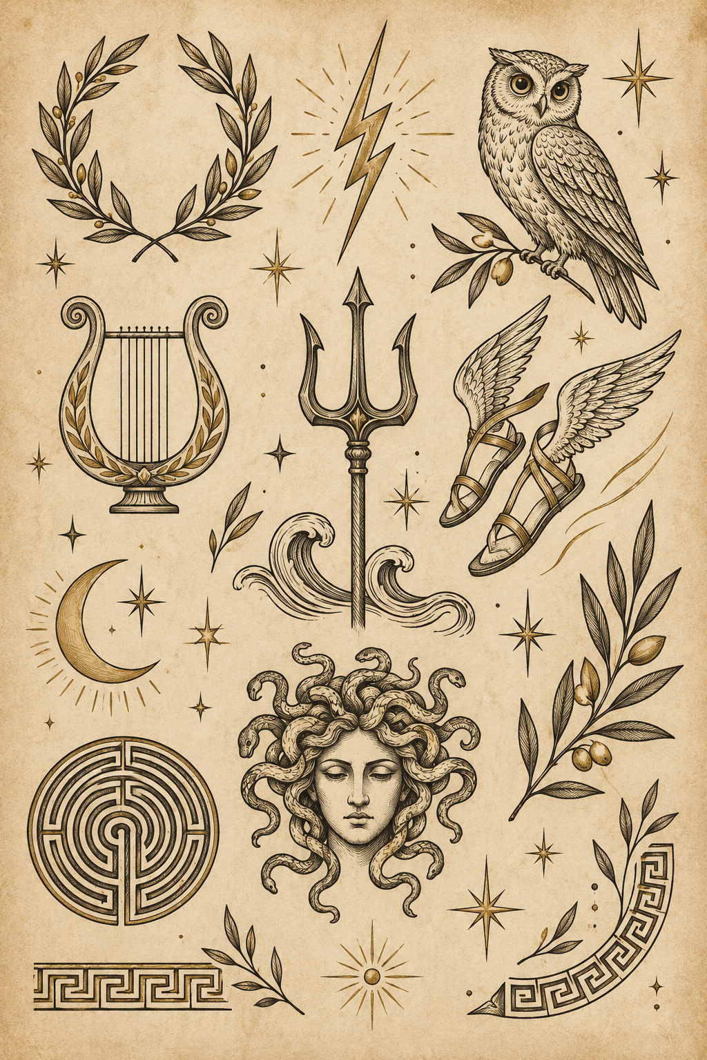 small Greek mythology tattoos editorial feature