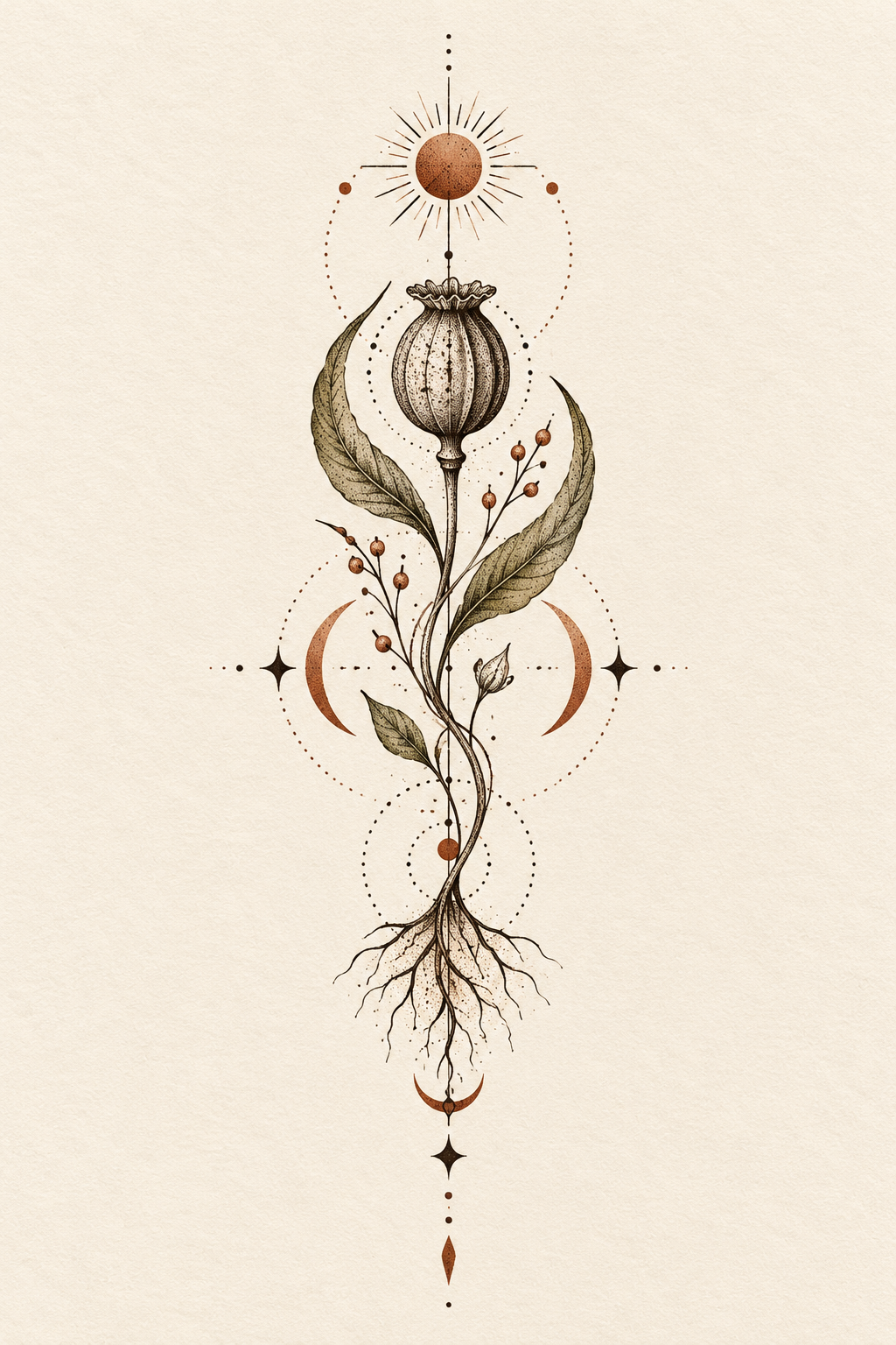 14. Organic Earth Symbol earthy tattoo ideas