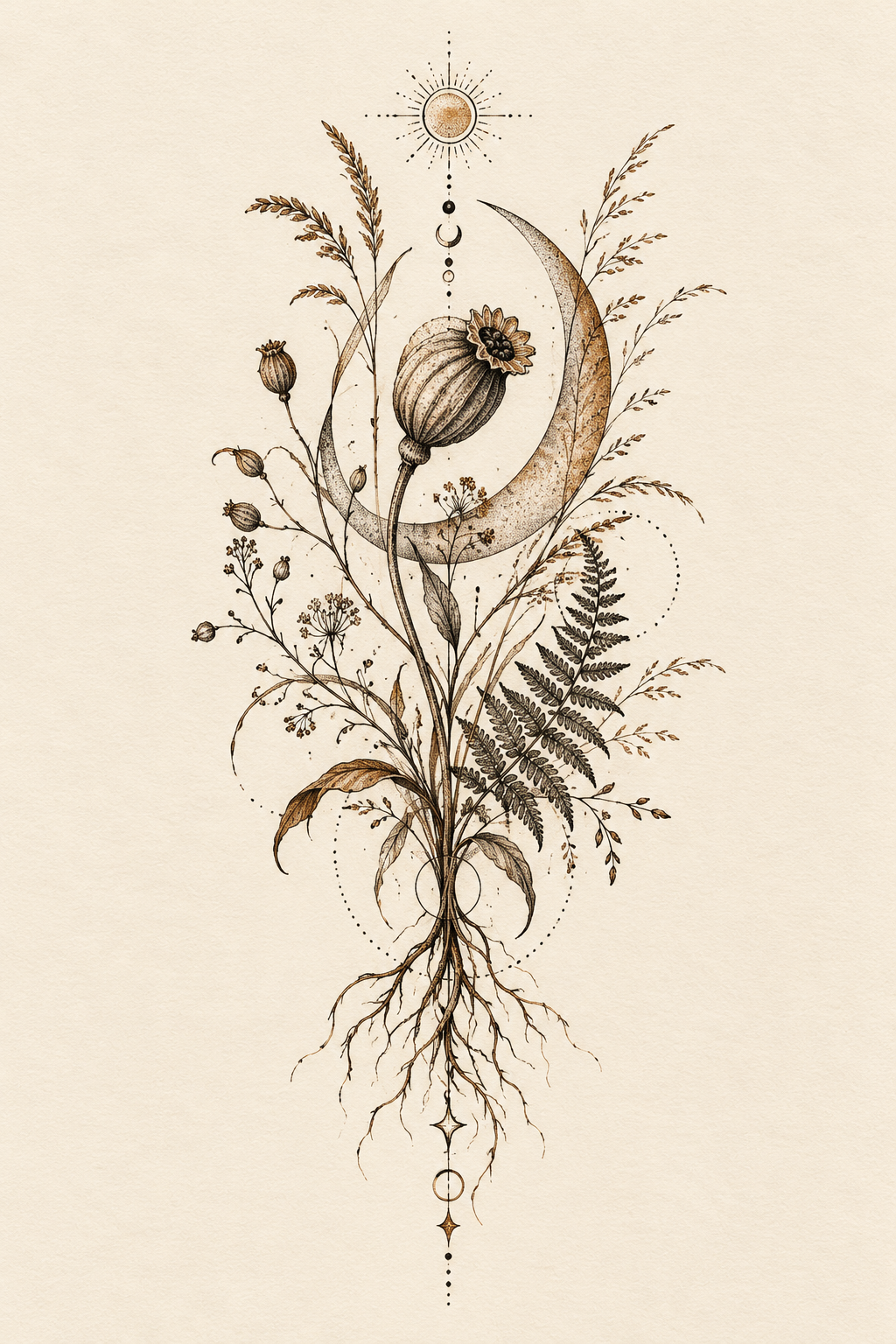 17. Dark Earthy Sleeve earthy tattoo ideas