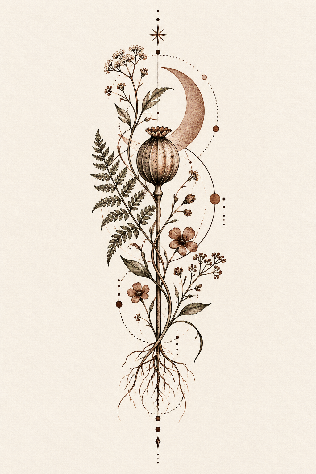 20. Bold Earthy Sleeve earthy tattoo ideas