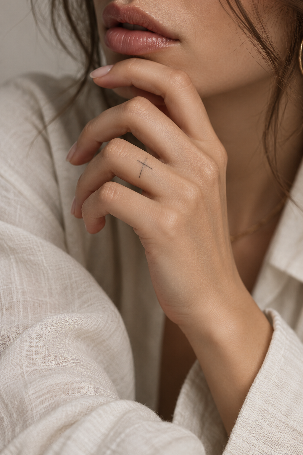 small cross on the finger small biblical tattoos cross idea