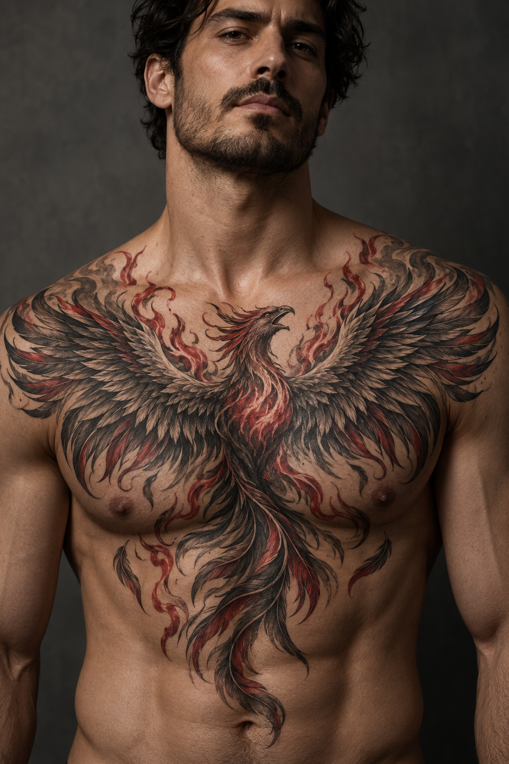 majestic chest phoenix phoenix tattoo idea