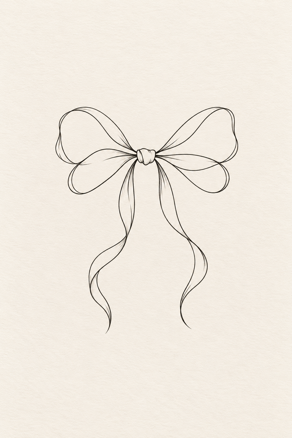 minimalist bow tattoos at the ribs