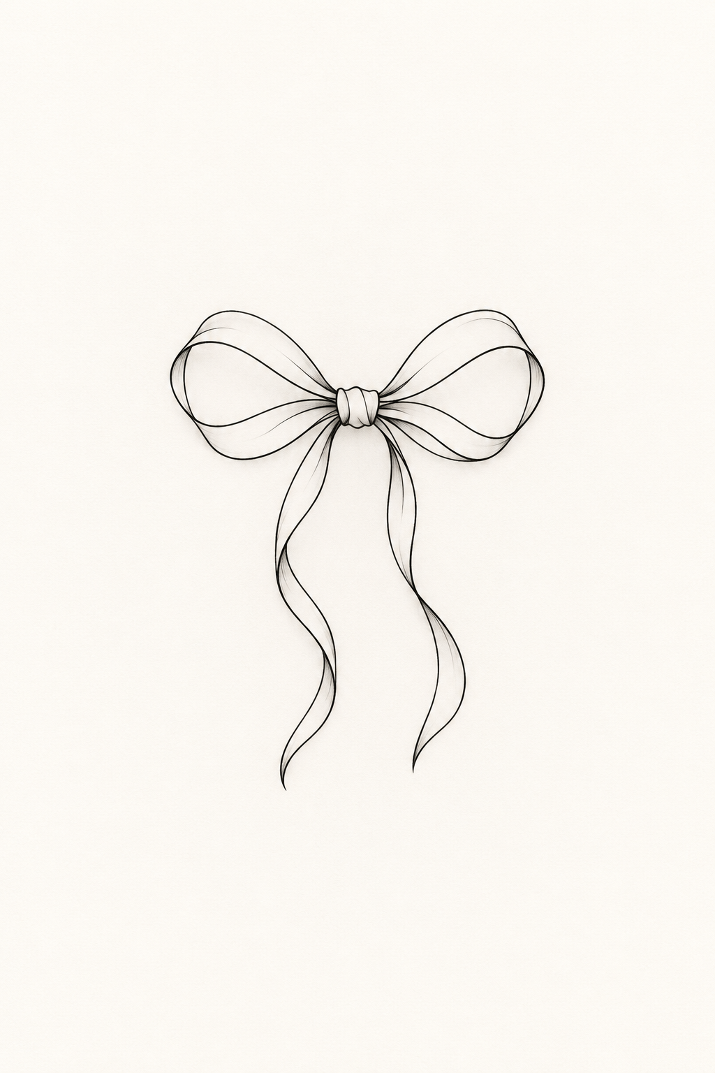 minimalist bow tattoos at the lower back